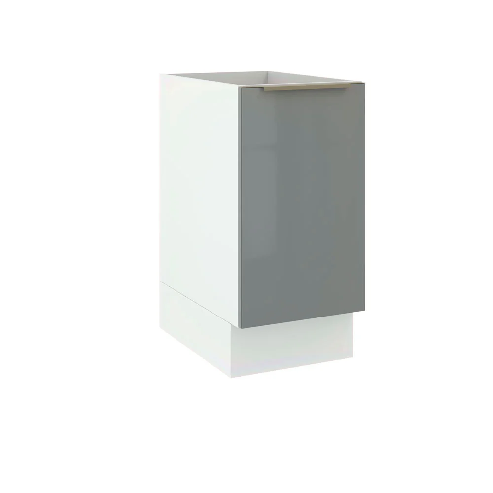 Bajo Mesada Cocina 40 x 60 cm 1 Puerta (Sin Mesada) Blanco/Gris Lux Madesa