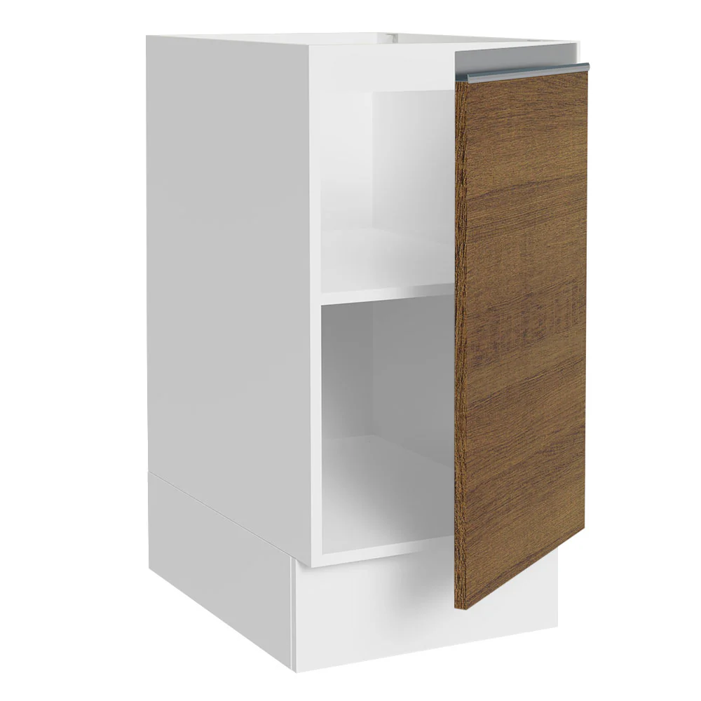Bajo Mesada Cocina 40 x 60 cm 1 Puerta (Sin Mesada) Blanco/Marrón Glamy Madesa - Image 7
