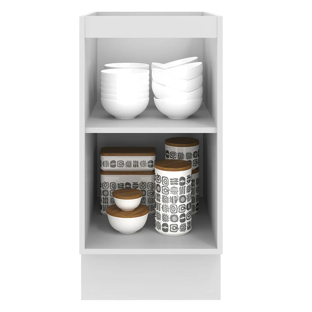 Bajo Mesada Cocina 40 x 60 cm 1 Puerta (Sin Mesada) Blanco/Negro Agata Madesa - Image 5