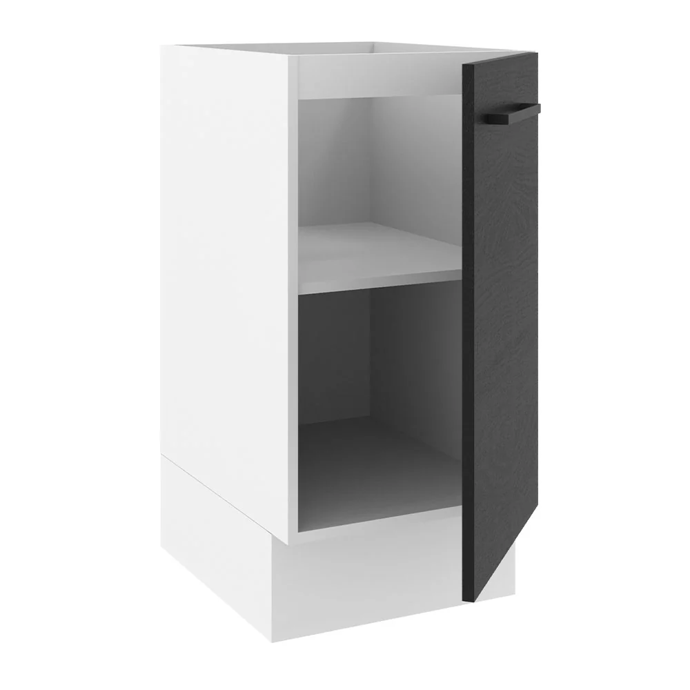 Bajo Mesada Cocina 40 x 60 cm 1 Puerta (Sin Mesada) Blanco/Negro Agata Madesa - Image 6