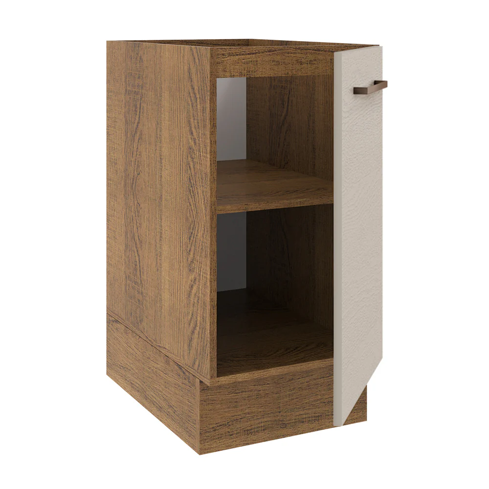 Bajo Mesada Cocina 40 x 60 cm 1 Puerta (Sin Mesada) Marrón/Crema Agata Madesa - Image 6