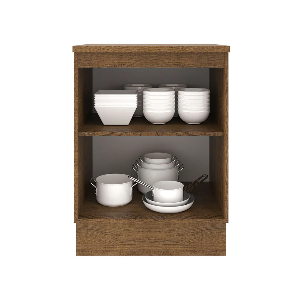 Bajo Mesada Cocina 60 x 60 cm 1 Puerta (Con Mesada) Marrón/Gris Agata Madesa - Image 5