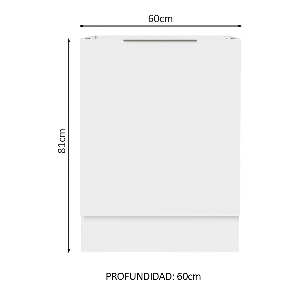 Bajo Mesada Cocina 60 x 60 cm 1 Puerta (Sin Mesada) Blanco Stella Madesa - Image 2