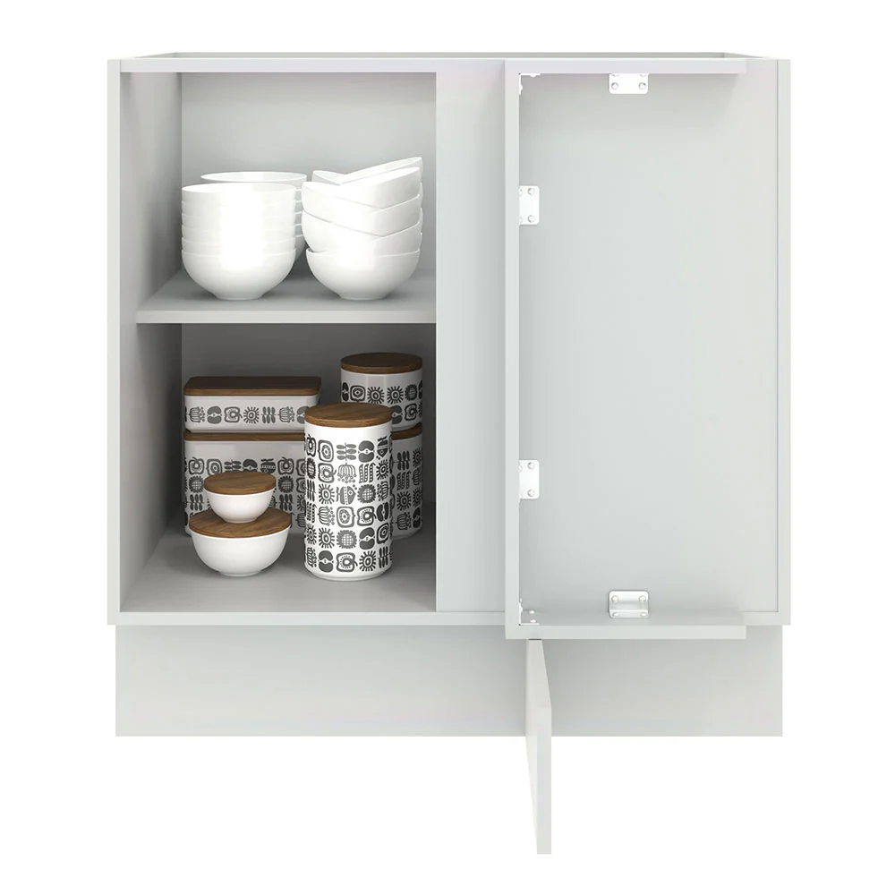 Bajo Mesada Cocina Esquinera 1 Puerta 60 cm Profundidad (Sin Mesada) Blanco/Negro Agata Madesa - Image 6