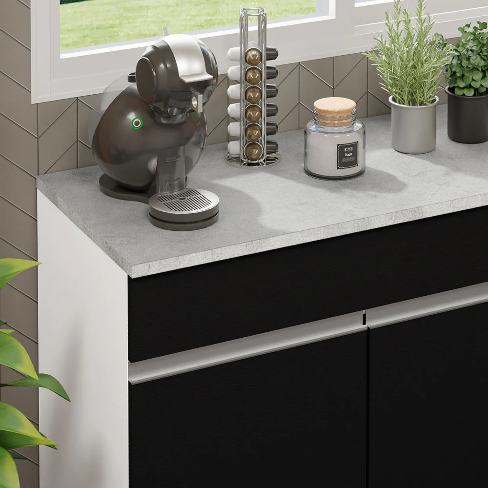 Bajo Mesada Cocina Madesa Glamy 150cm Con Tapa BN - Image 3