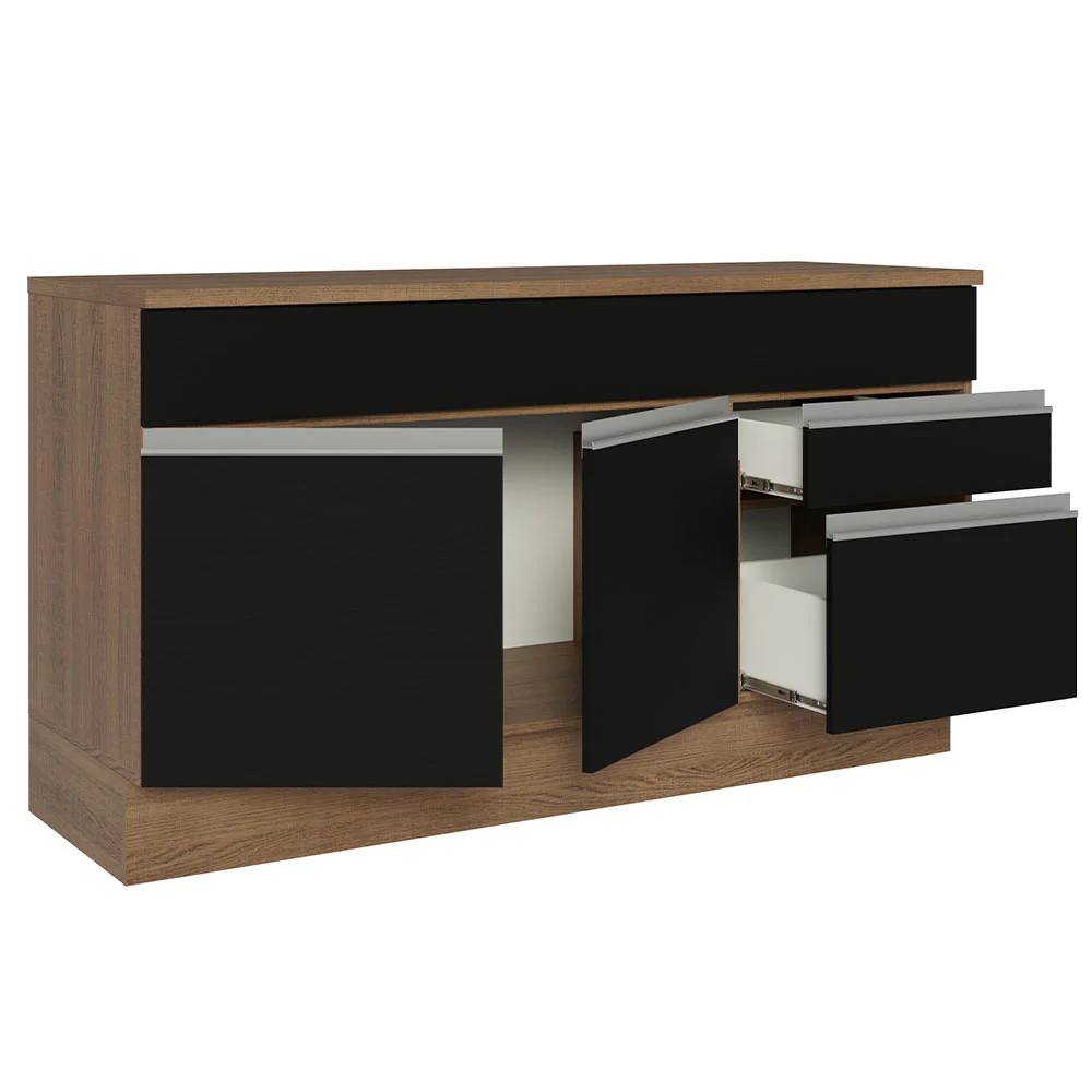 Bajo Mesada Cocina Madesa Glamy 150cm con Tapa Marrón/Negro - Image 10