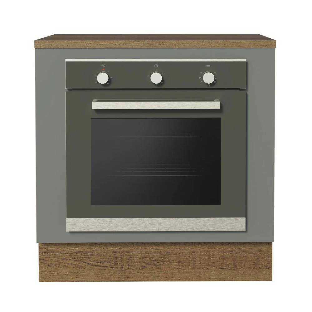 Bajo Mesada Cocina para Horno Empotrado 80 x 60 cm con Mesada Marrón/Gris Agata Madesa - Image 6