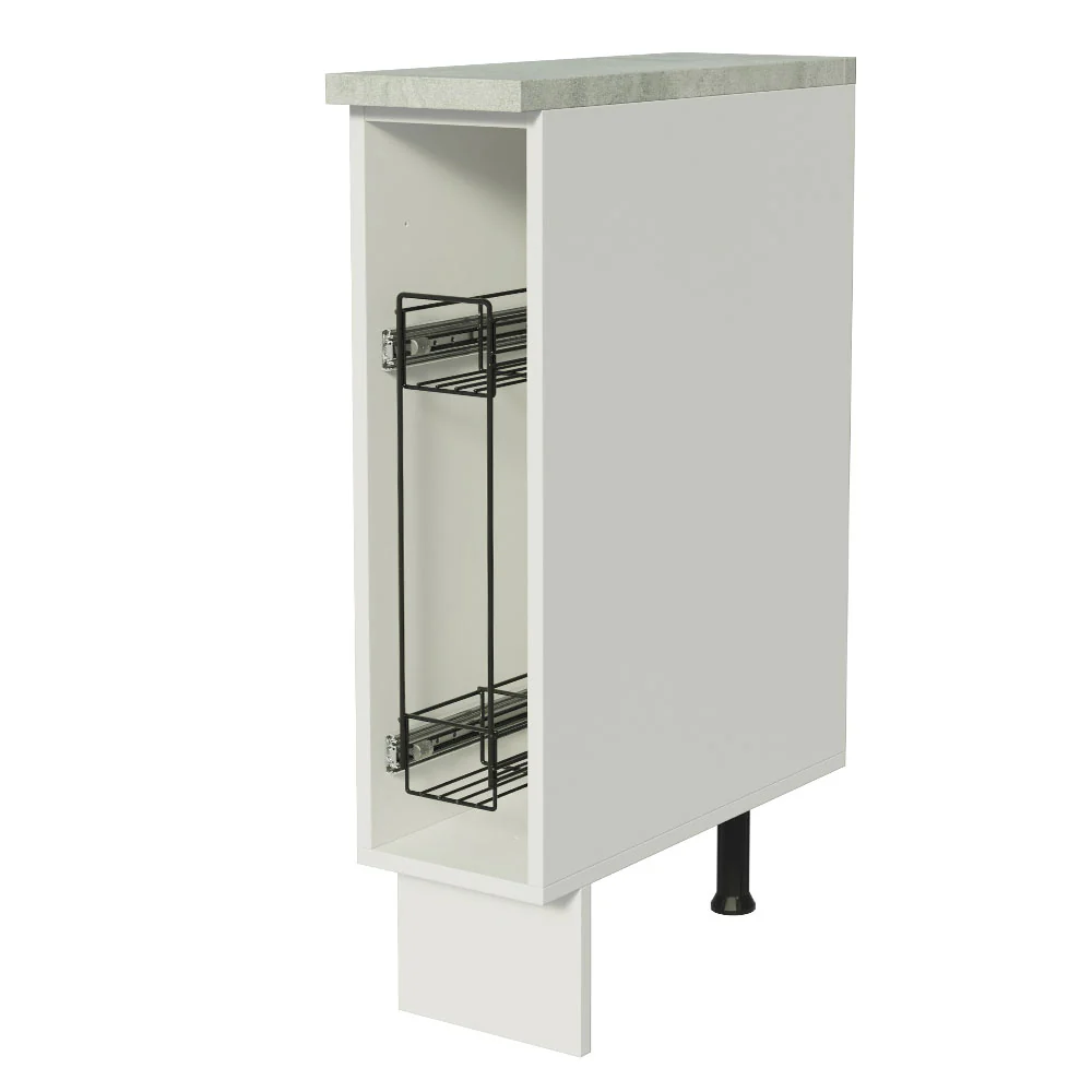 Bajo Mesada Especiero 20 x 60 cm (Con Mesada) para Cocinas Blanco Madesa - Image 6