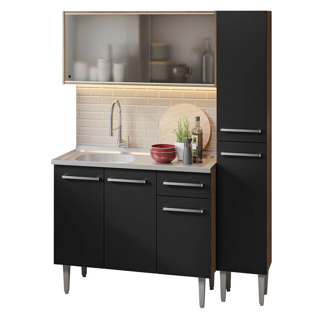 Combo de Cocina 137cm Con Bacha de acero inoxidable Emilly Madesa 07 - Image 3