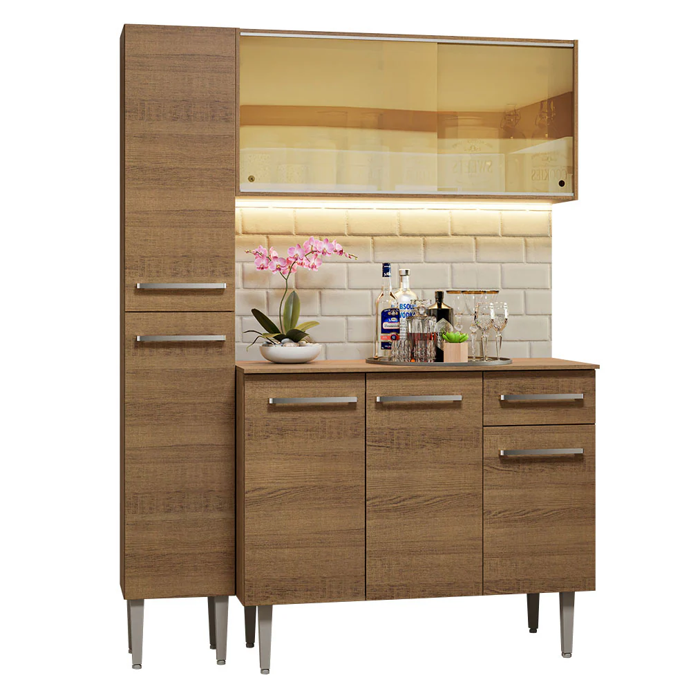 Combo de Cocina 137cm Sin Bacha de acero inoxidable Emilly Madesa 06 - Image 3