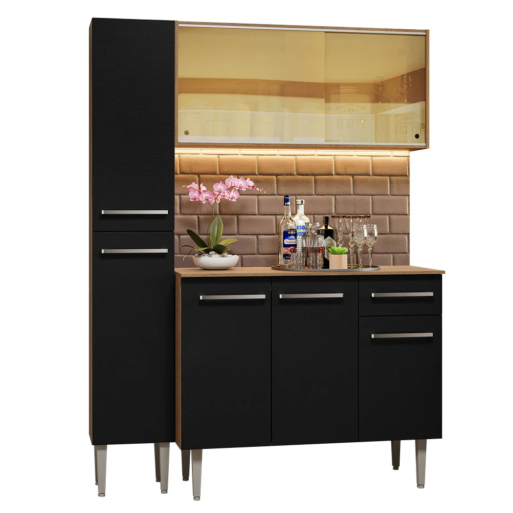 Combo de Cocina 137cm Sin Bacha de acero inoxidable Emilly Madesa 06 MN - Image 3