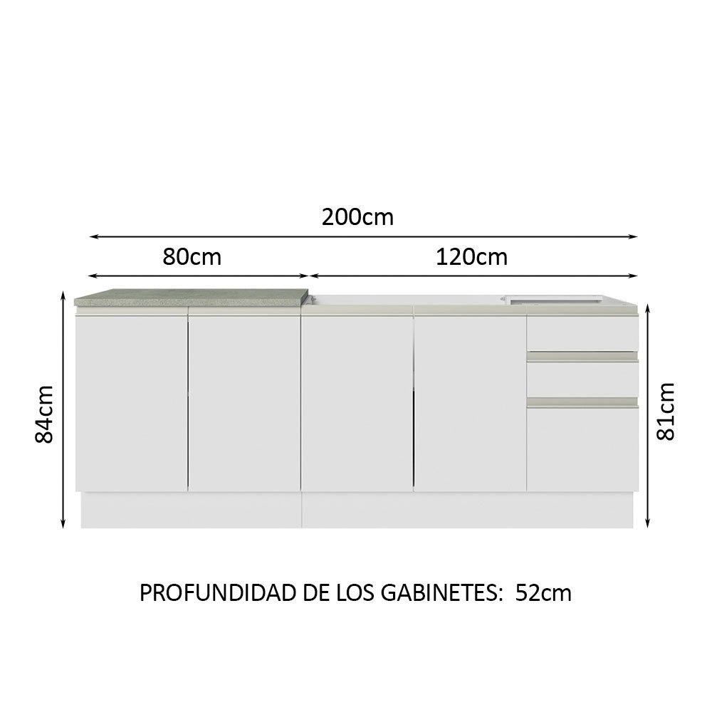 Combo de Cocina 200cm Glamy Madesa - Image 2