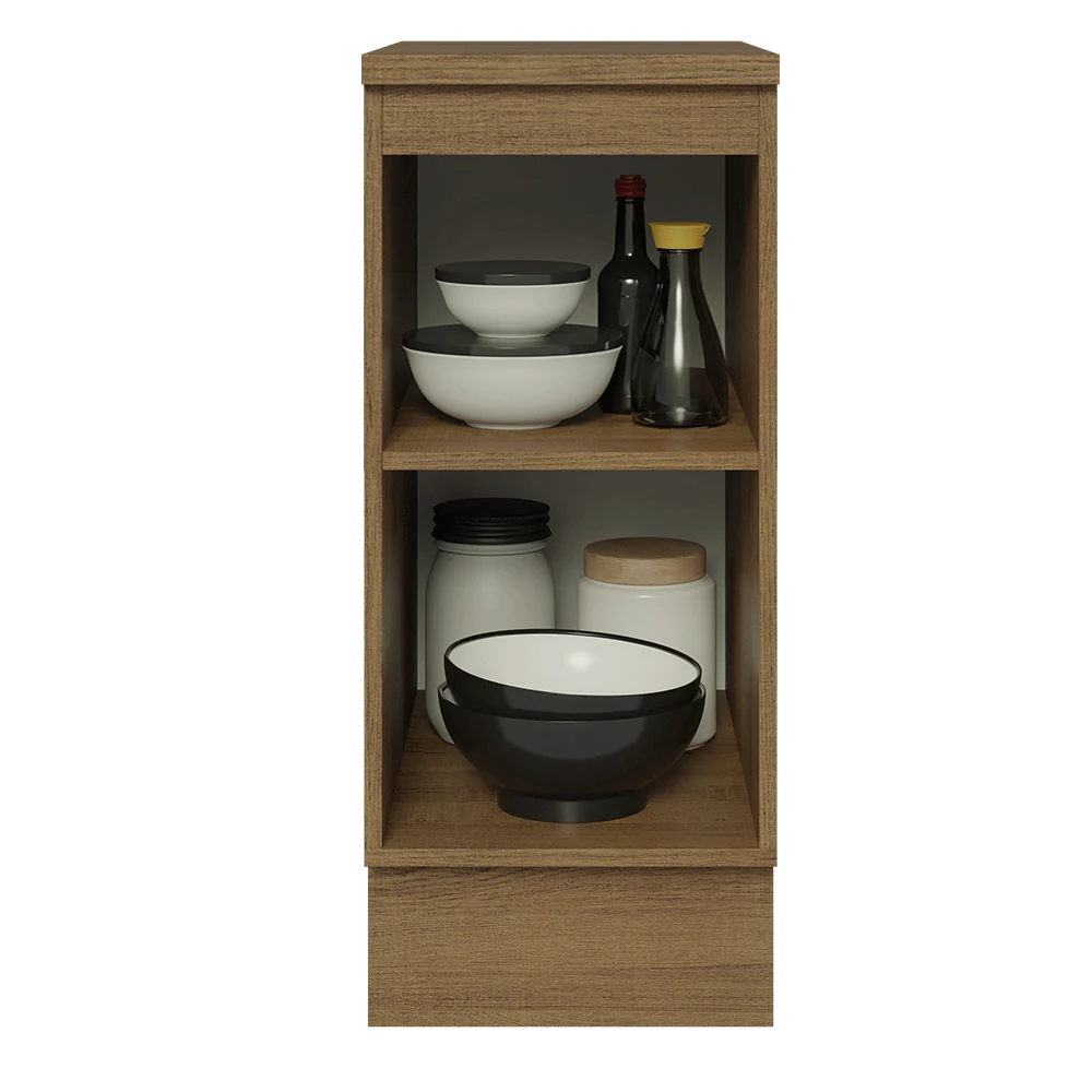 Bajo Mesada de Cocina 35 cm 1 Puerta (Con Mesada) Marrón/Negro Lux Madesa - Image 4