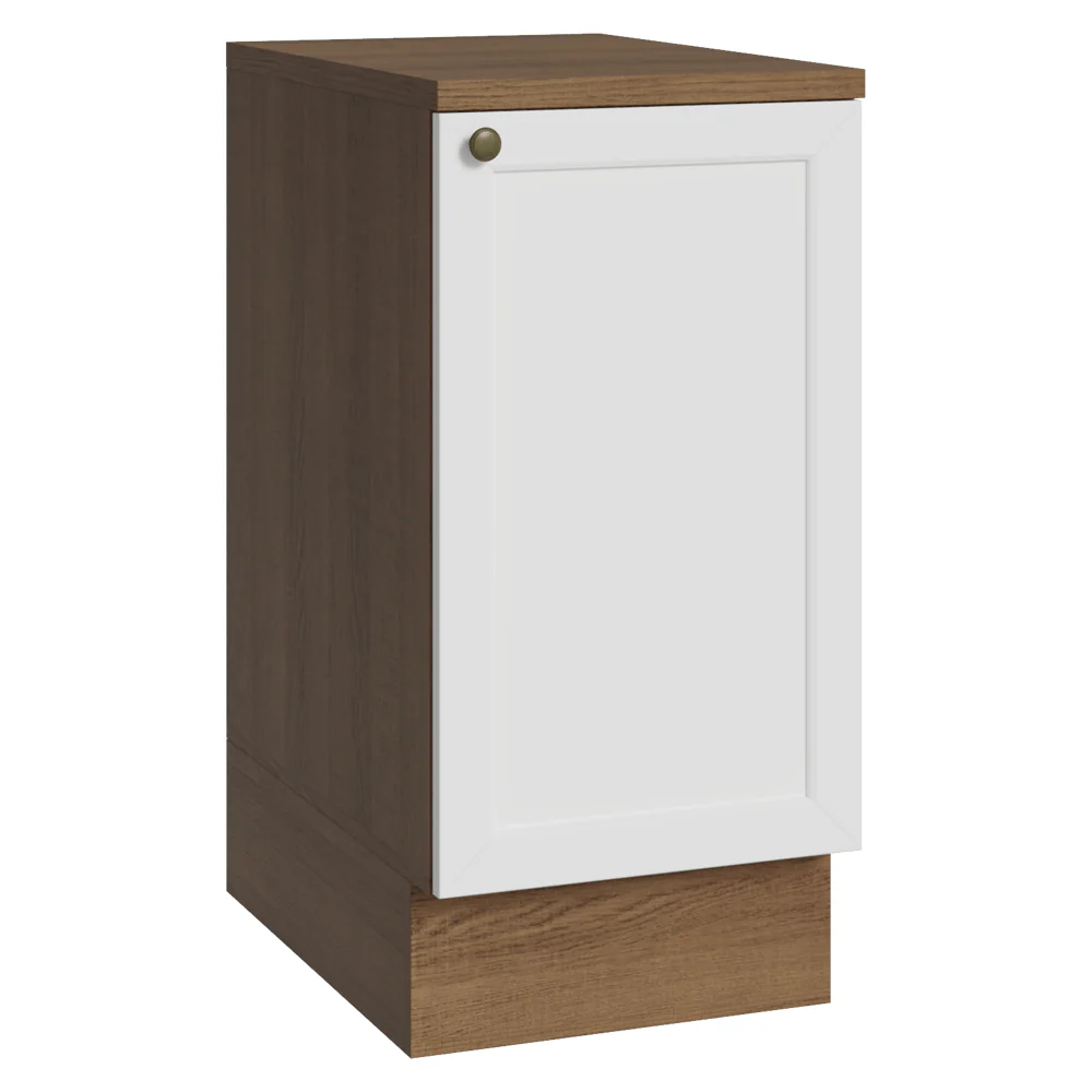 Bajo Mesada de Cocina 40 x 60 cm 1 Puerta (con Mesada) Marrón/Blanco Vik Madesa