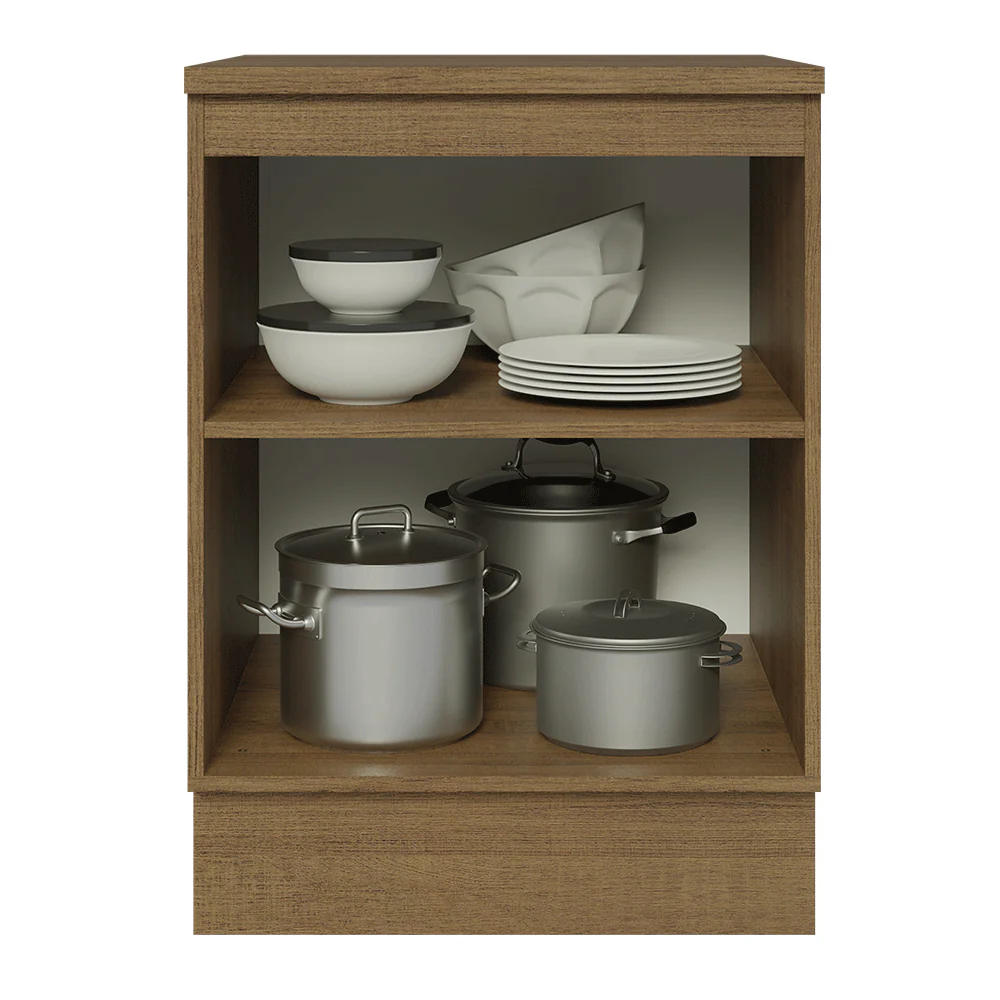 Bajo Mesada de Cocina 60 cm 1 Puerta Marrón/Gris Lux Madesa - Image 4