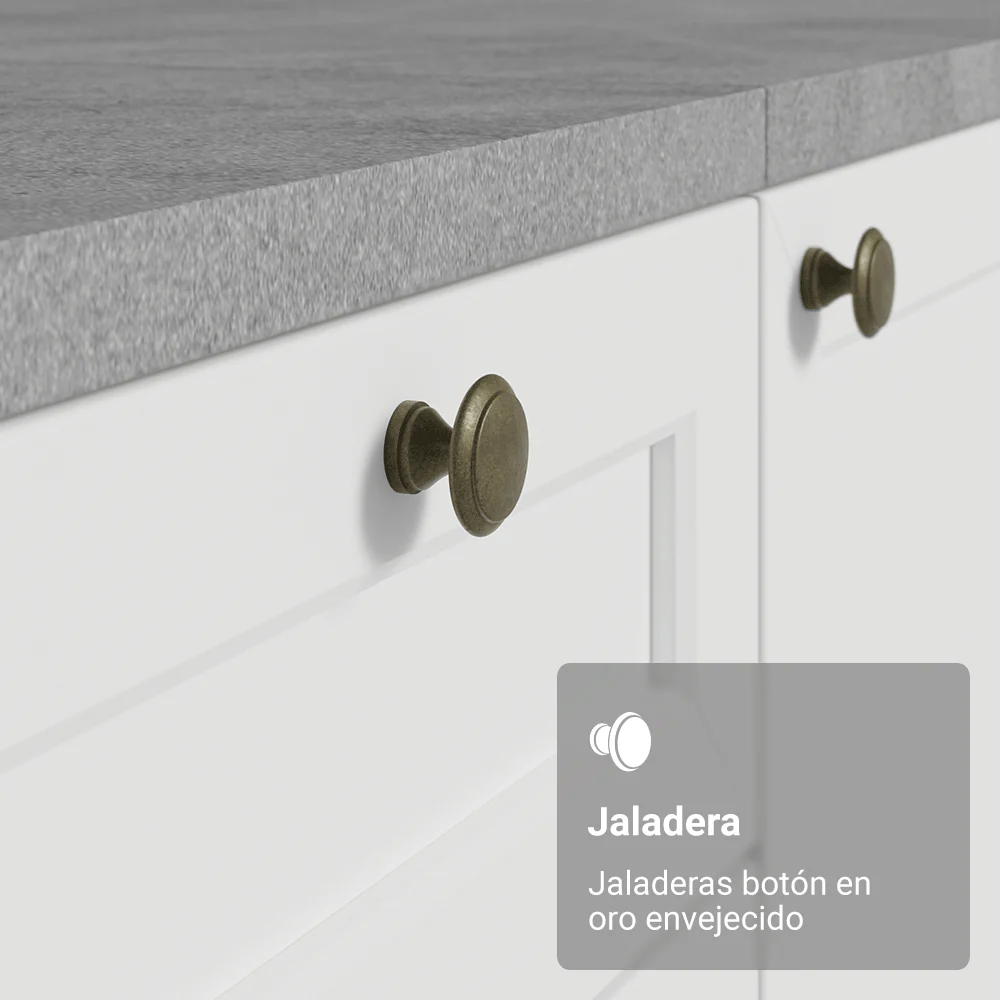 Bajo Mesada de Cocina 80 cm 2 Puertas Blanco Vik Madesa - Image 5