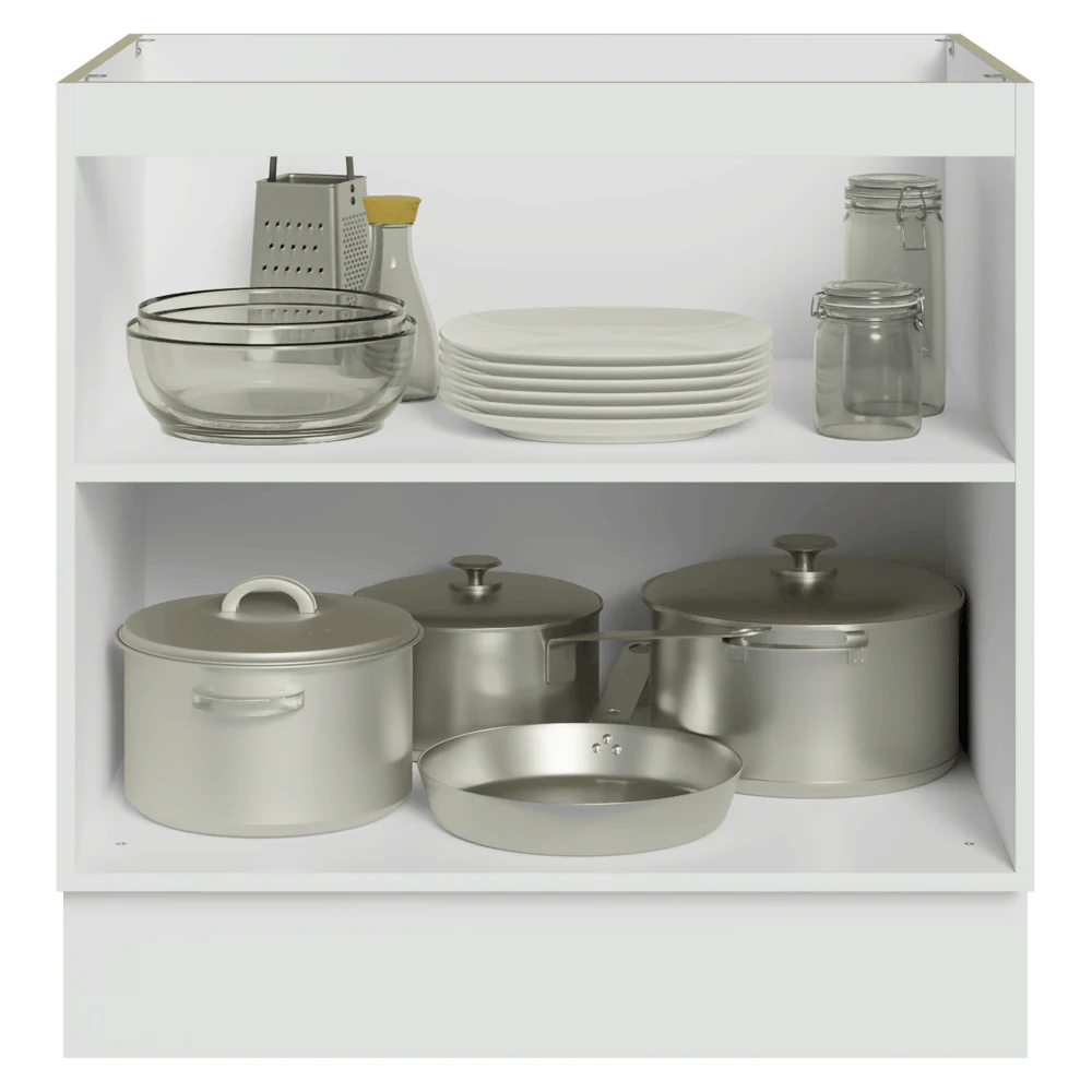 Bajo Mesada de Cocina 80 x 60 cm 2 Puertas (Sin Mesada) Blanco Vik Madesa - Image 4