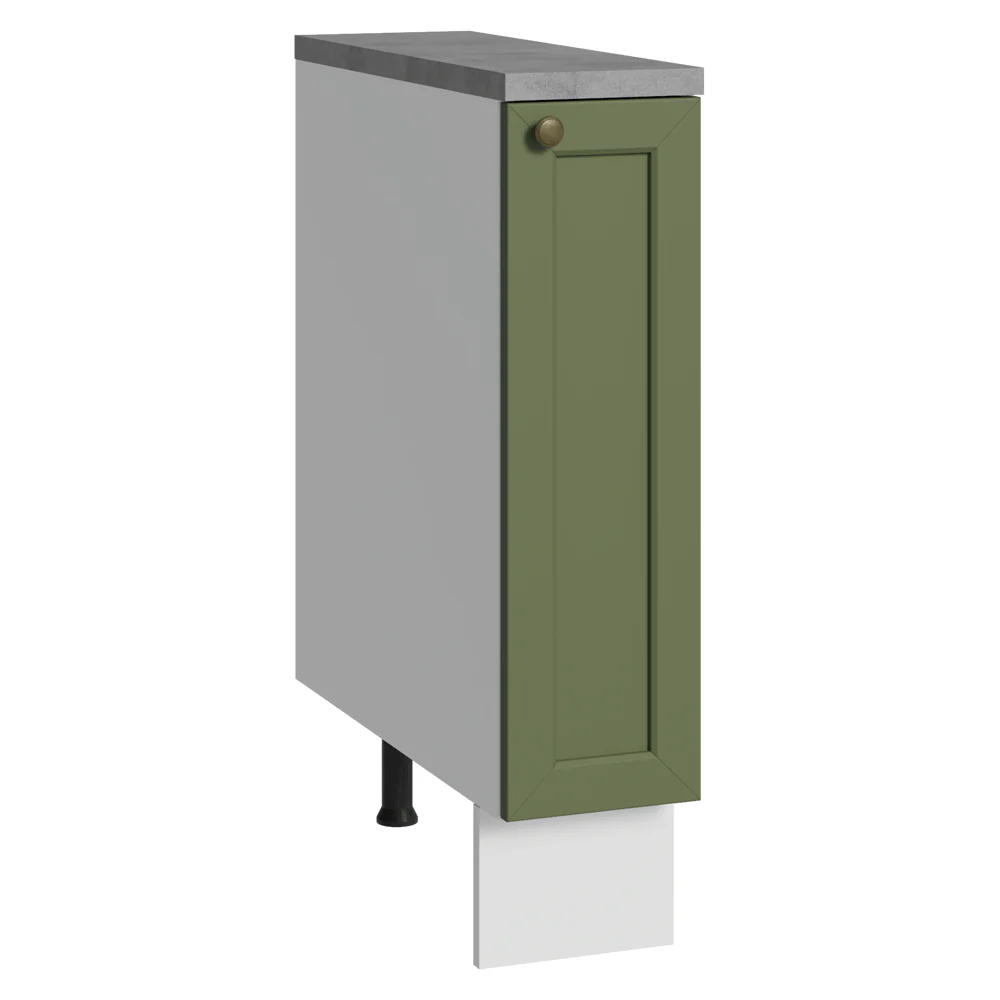 Bajo Mesada Especiero 20 cm 1 Puerta (Con Mesada) Blanco/Verde Vik
