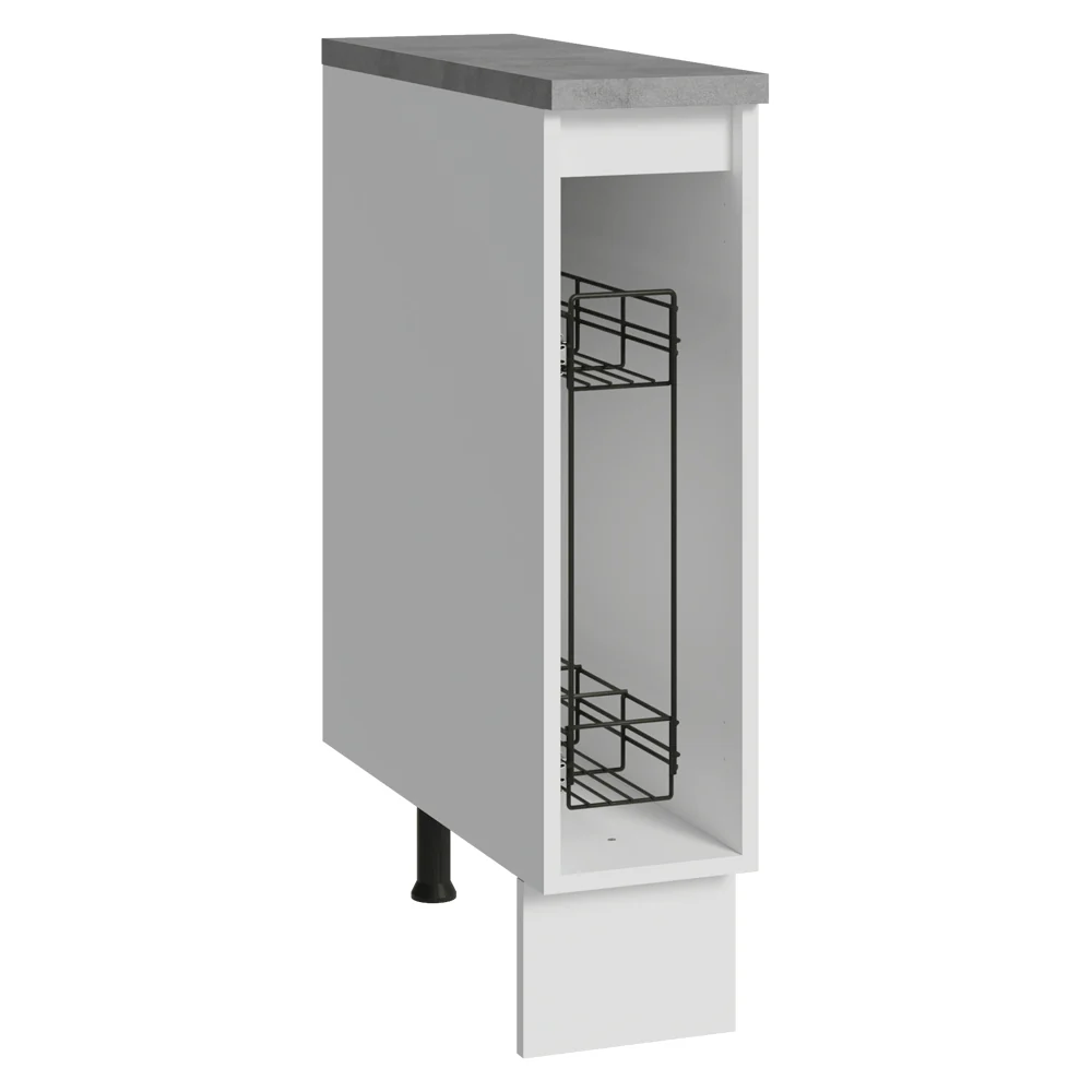 Bajo Mesada Especiero 20x60 cm 1 Puerta (Con Mesada) Blanco/Crema Vik Madesa - Image 7