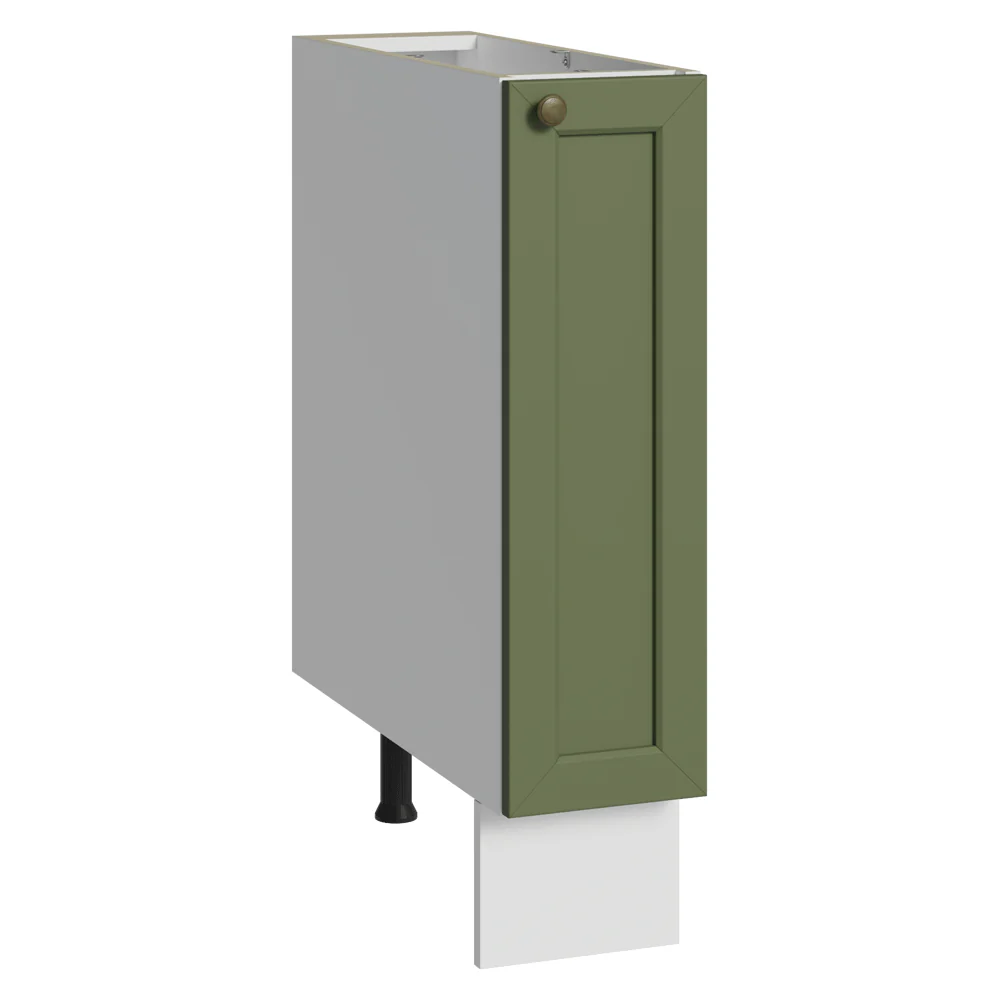 Bajo Mesada Especiero 20x60 cm 1 Puerta (Sin Mesada) Blanco/Verde Vik