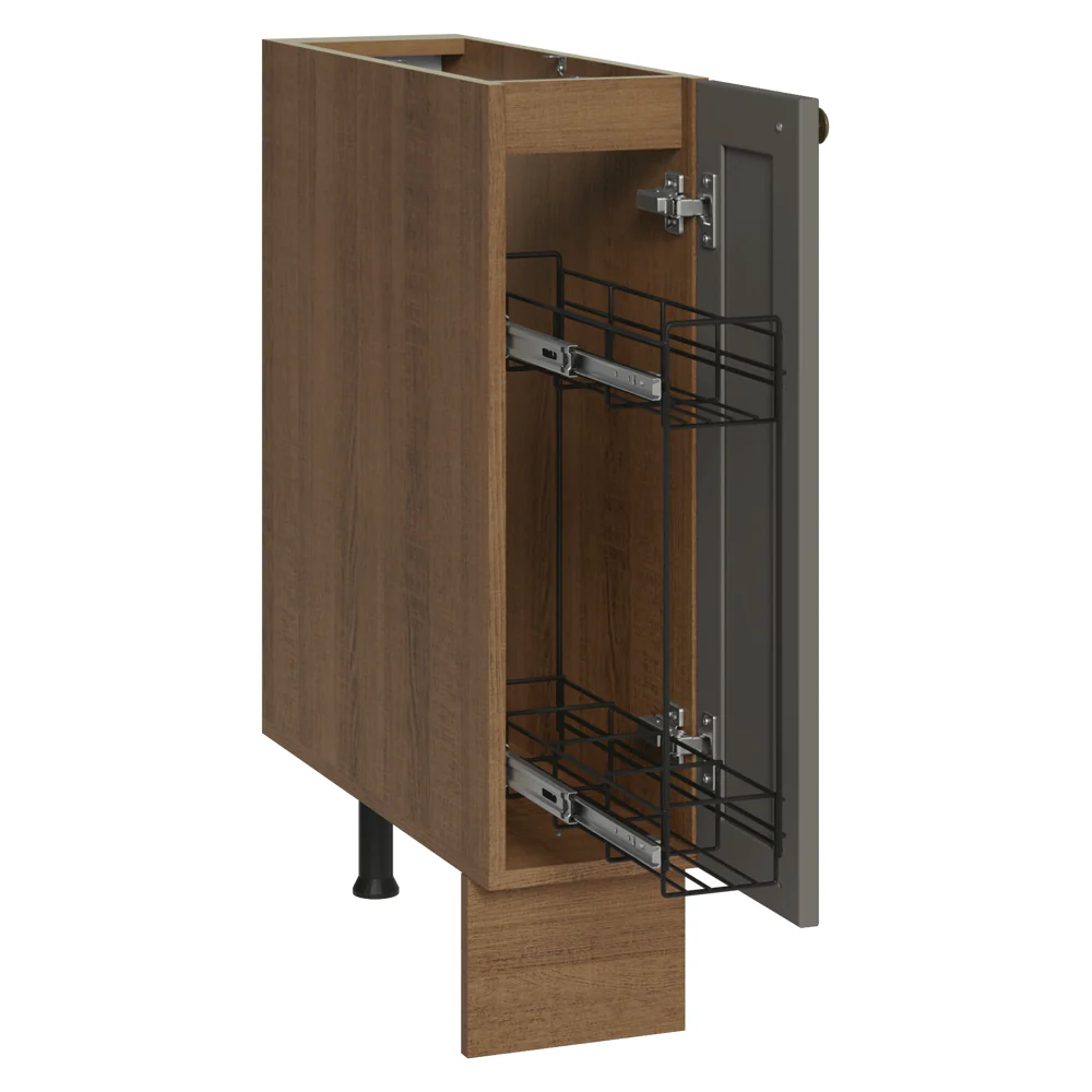 Bajo Mesada Especiero 20x60 cm 1 Puerta (Sin Mesada) Marrón/Grisl Vik - Image 3