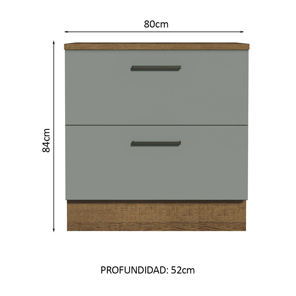 Bajo mesada Madesa Agata 80 Cm 2 Cajones - Image 2