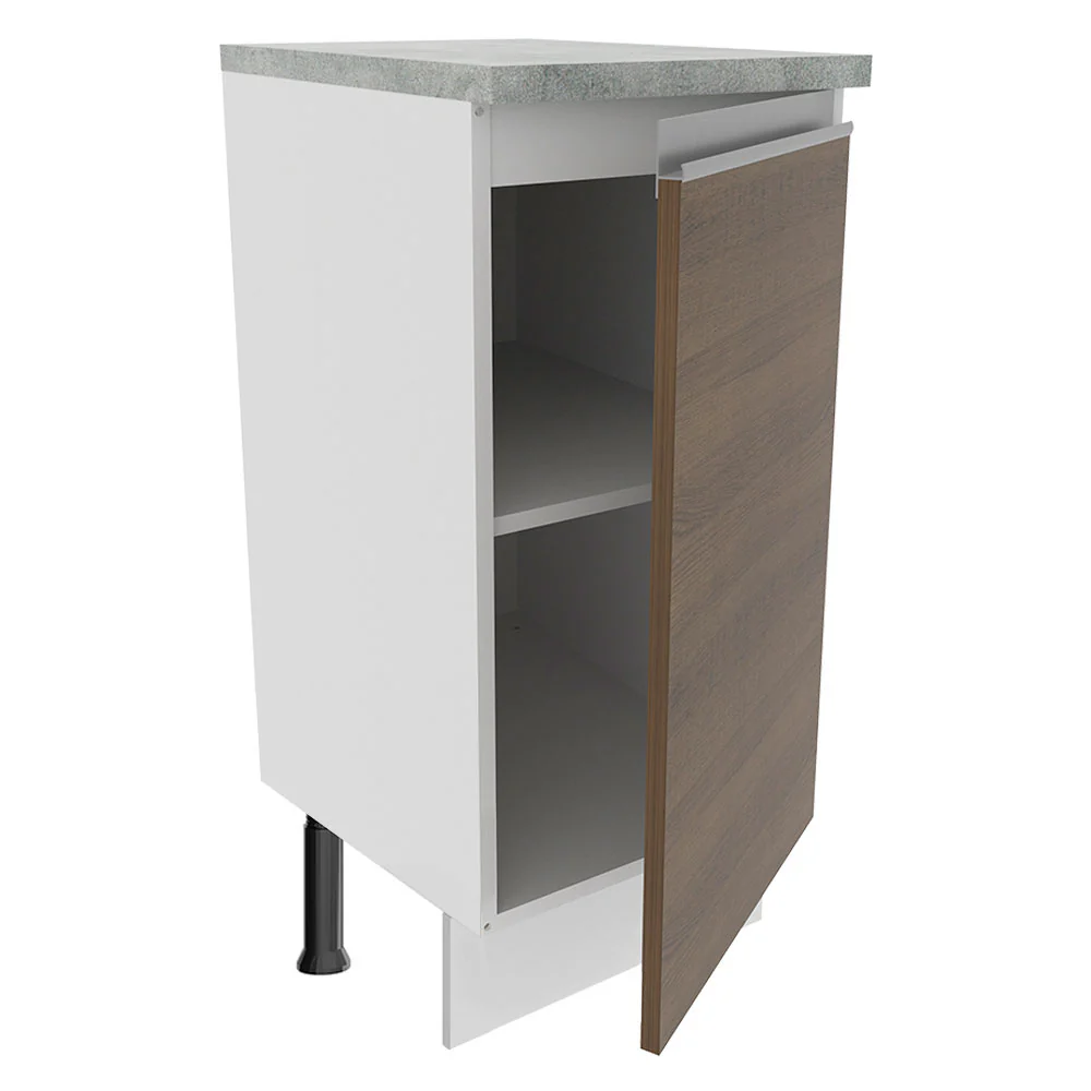 Bajo Mesada Madesa Glamy 35 x 60 cm 1 Puerta (Con Mesada) Blanco/Marrón - Image 6