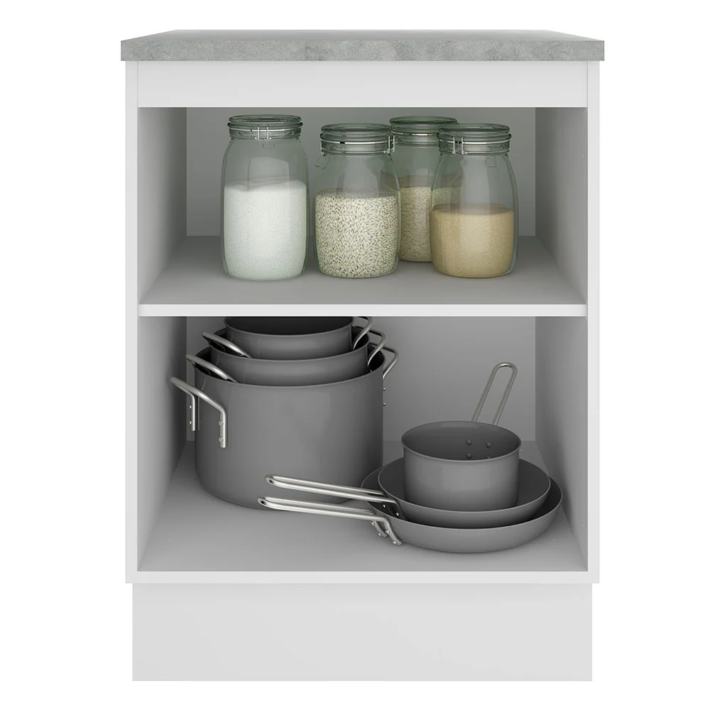 Bajo Mesada Madesa Glamy 60 x 60 cm 1 Puerta (Con Mesada) Blanco - Image 3
