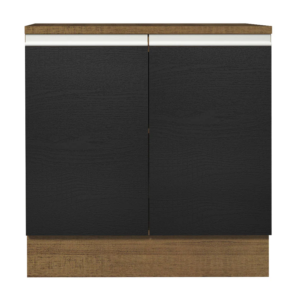 Bajo Mesada Madesa Glamy 80 x 60 cm 2 Puertas (Con Mesada) Marrón/Negro - Image 7