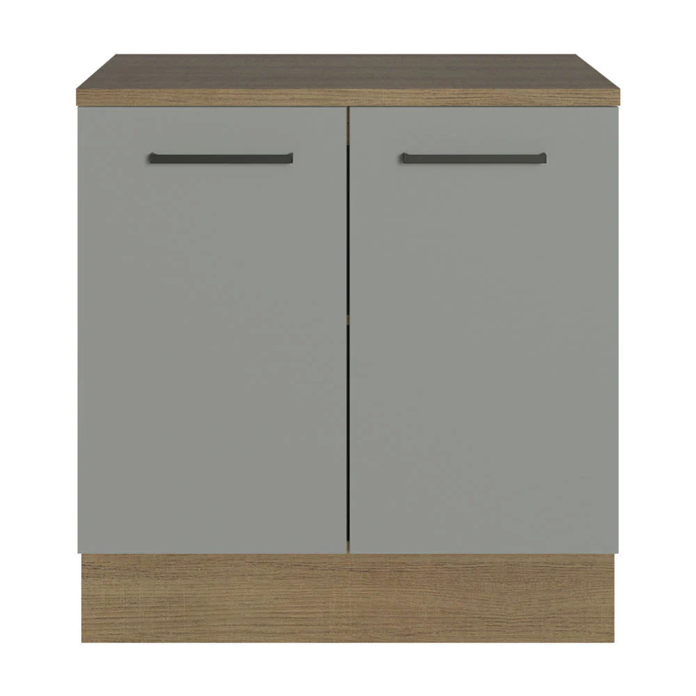 Bajo Mesada Multiuso 80cm 2 Puertas Marrón/Gris Agata - Image 4