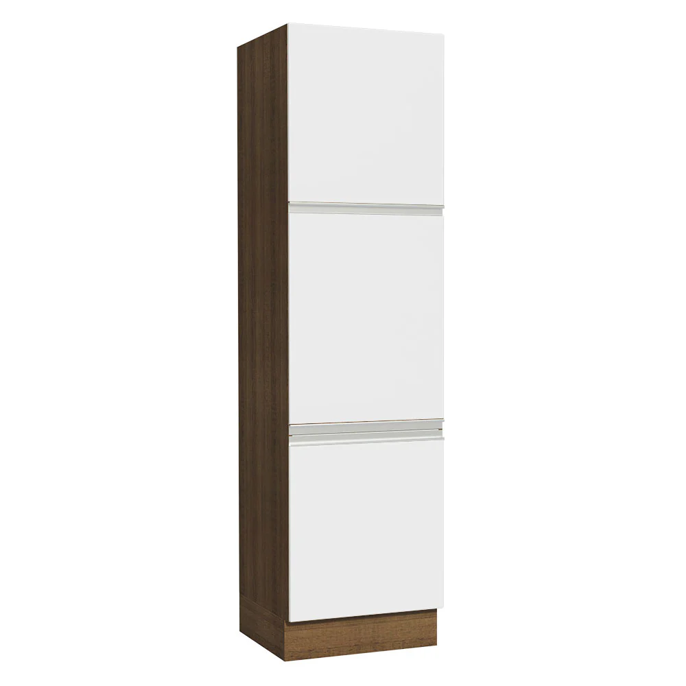 Despensero Organizador Madesa Glamy 60 cm 3 Puertas Marrón/Blanco