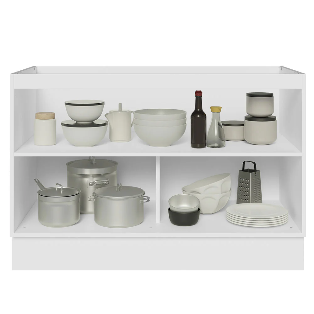 Bajo Mesada Cocina 120 cm  x 60 cm, 2 Puertas Lux Blanco/Negro - Image 9