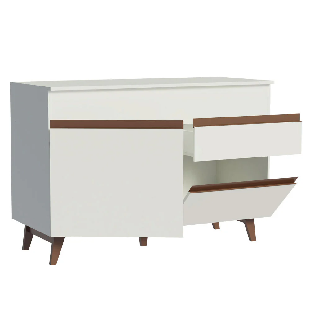 Bajo Mesada Cocina 120 cm 2 Puertas y 1 Cajón Blanco Reims Madesa - Image 8