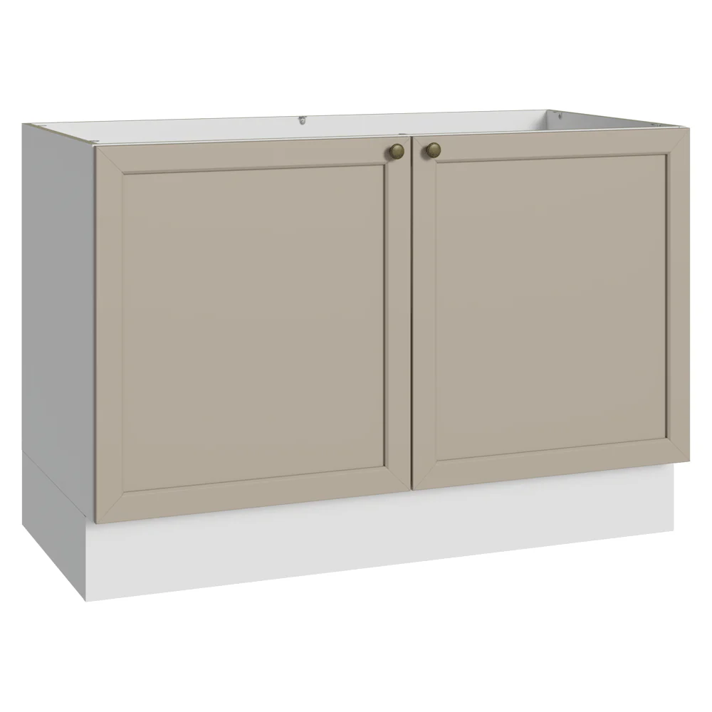 Bajo Mesada Cocina 120 x 60 cm (Sin Mesada) Blanco/Crema Vik Madesa