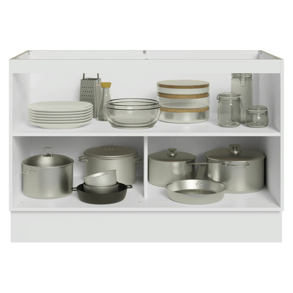 Bajo Mesada Cocina 120 x 60 cm (Sin Mesada) Blanco/Verde Vik Madesa - Image 4