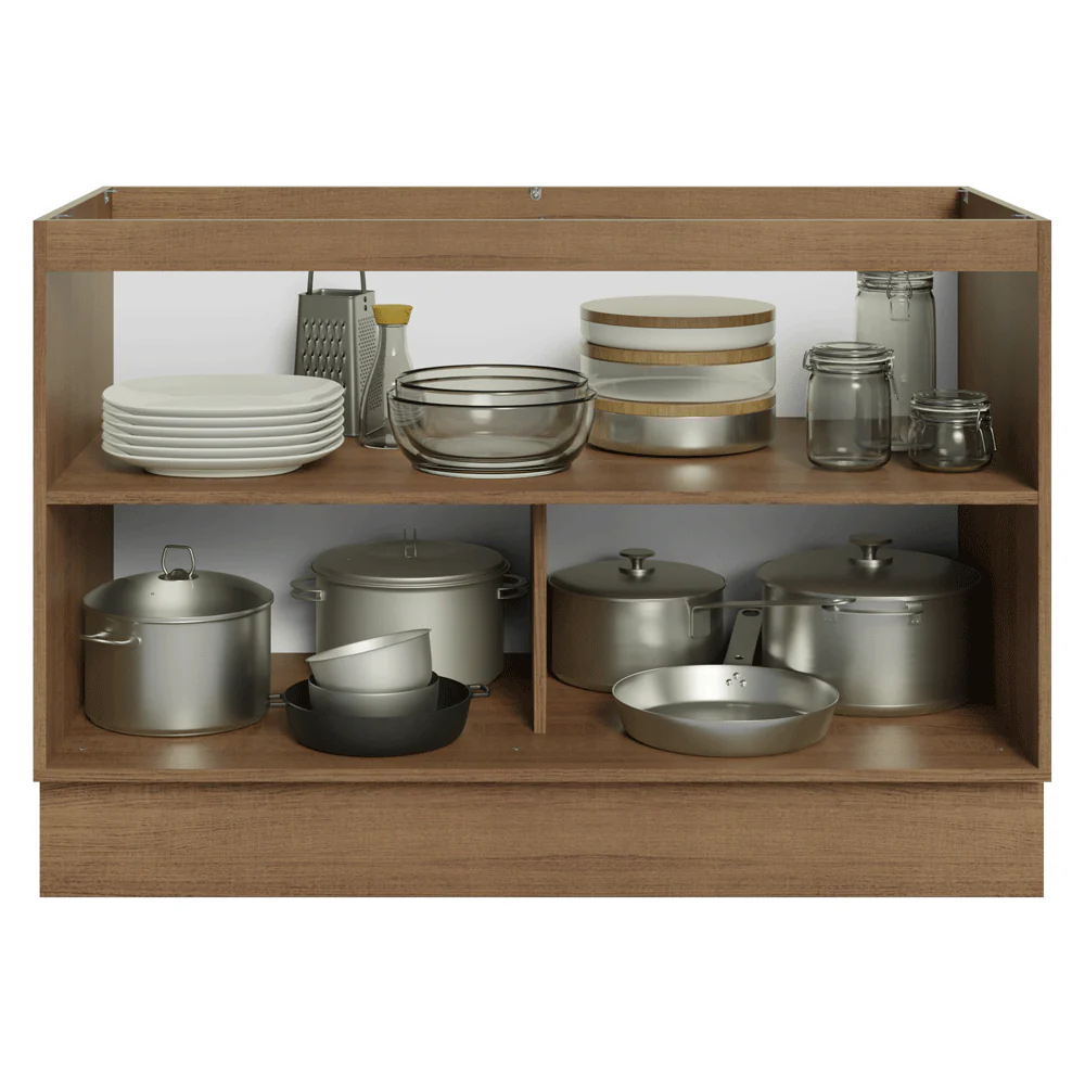 Bajo Mesada Cocina 120 x 60 cm (Sin Mesada) Marrón/Verde Vik Madesa - Image 4