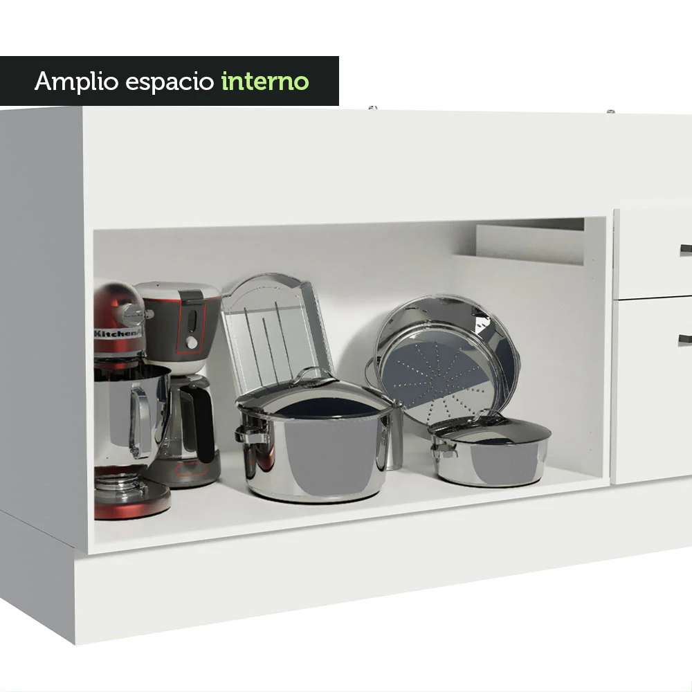 Bajo Mesada para Bacha 150cm (sin Bacha ni Tapa) Agata Blanco - Image 6