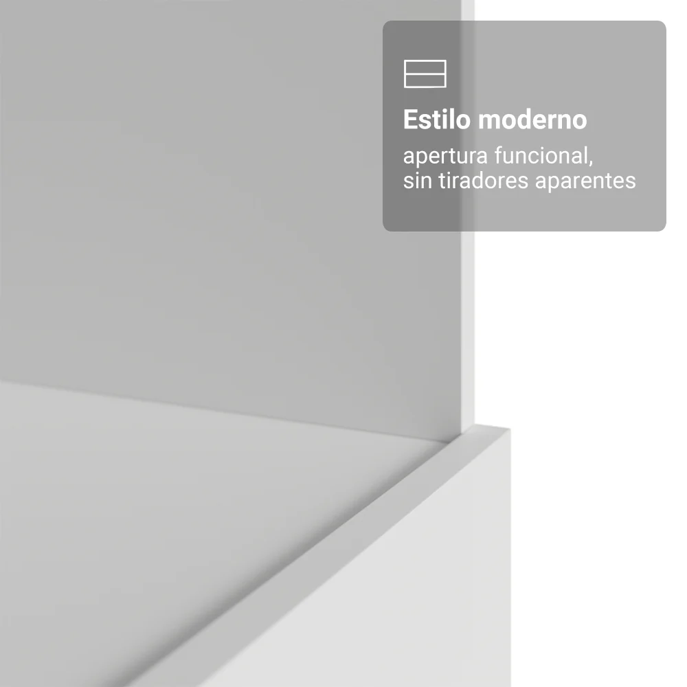 Bajo Mesada para Horno/Microondas 70 cm 1 Cajón Blanco Mesada Marrón - Image 4