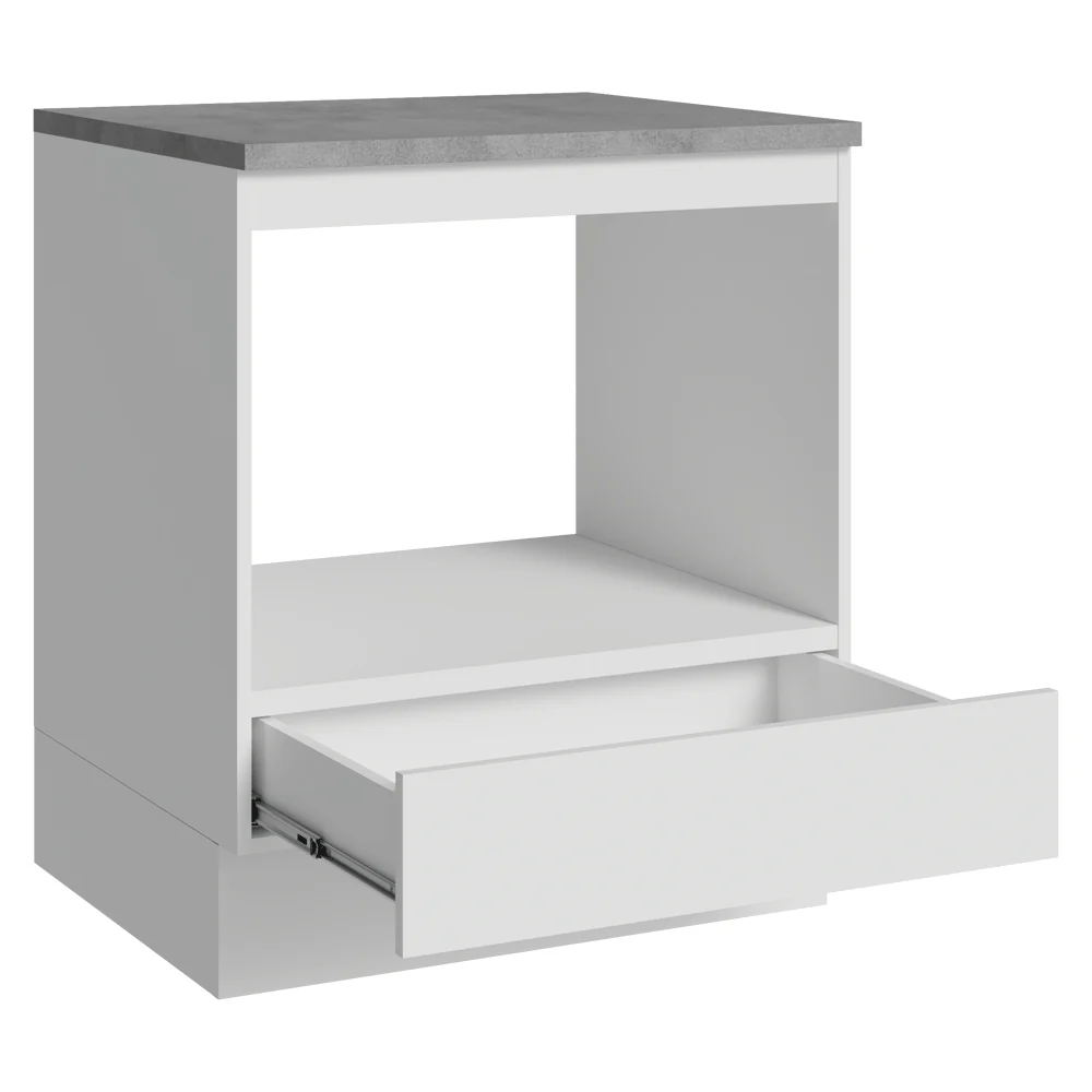Bajo Mesada para Horno/Microondas 70 x 60 cm 1 Cajón (Con Mesada) Blanco Madesa - Image 6