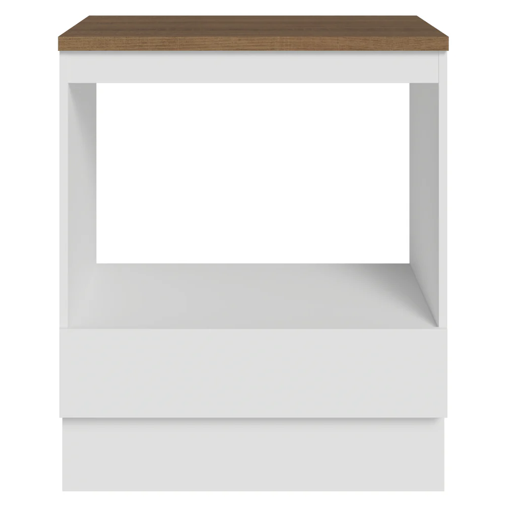 Bajo Mesada para Horno/Microondas 70 x 60 cm 1 Cajón mesada Marrón/Blanco Madesa - Image 8