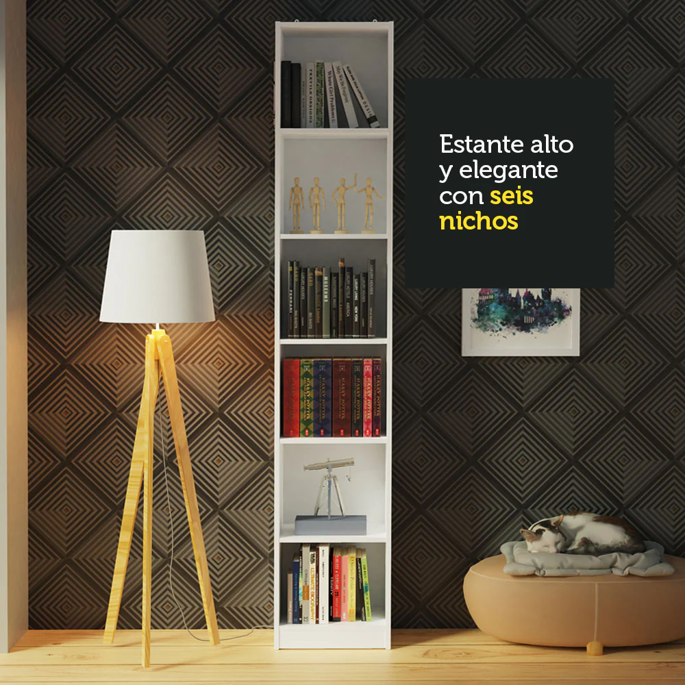 Biblioteca 6906 con Nichos Blanco - Image 6