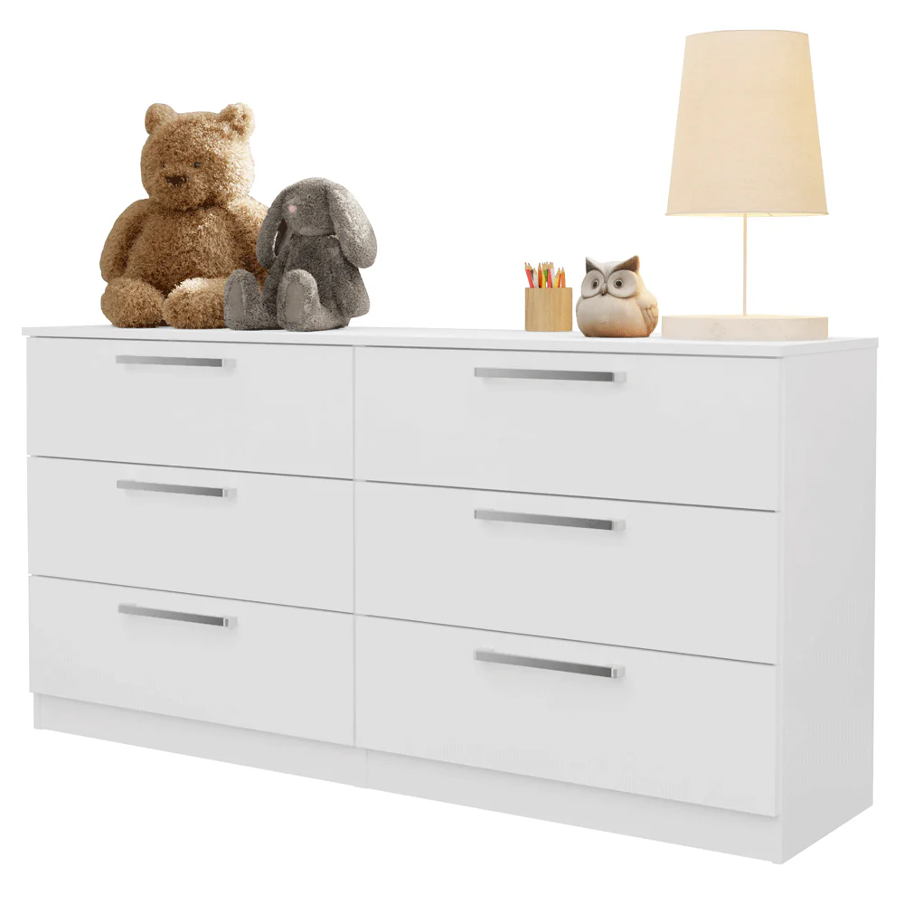 Chifonier Madesa Infantil Con 6 Cajones Para Dormitorio Blanco - Image 3