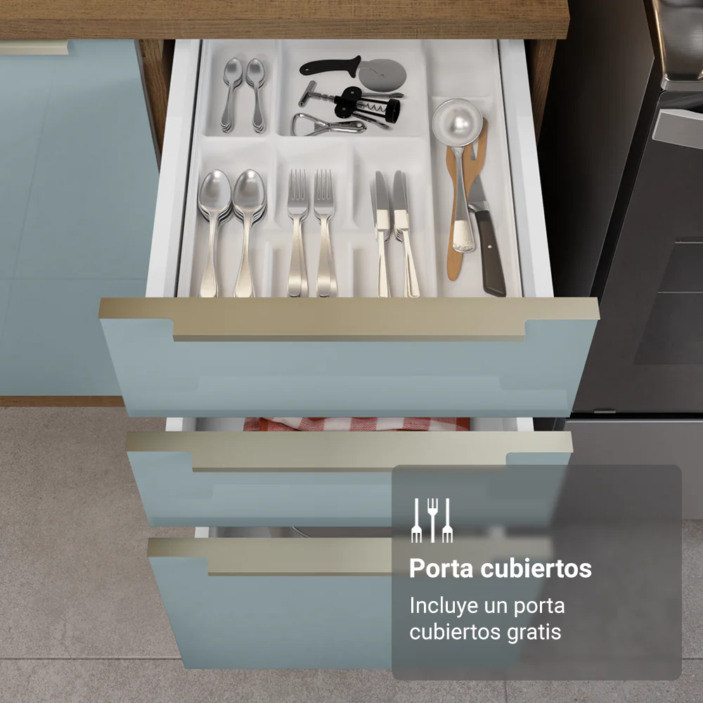 Cocina Compacta 120 cm Marrón/Gris Lux Madesa 01 - Image 8