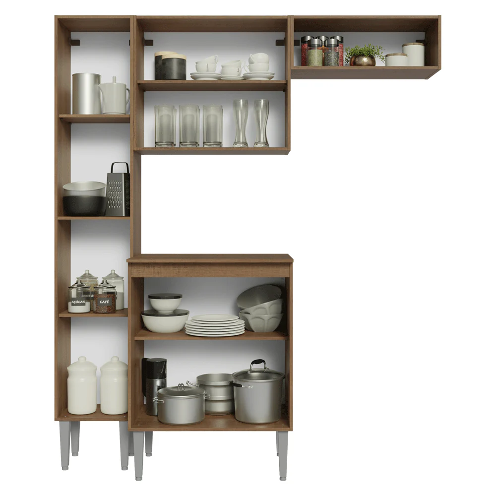 Cocina Compacta 156 cm Emilly Marrón 03 - Image 5