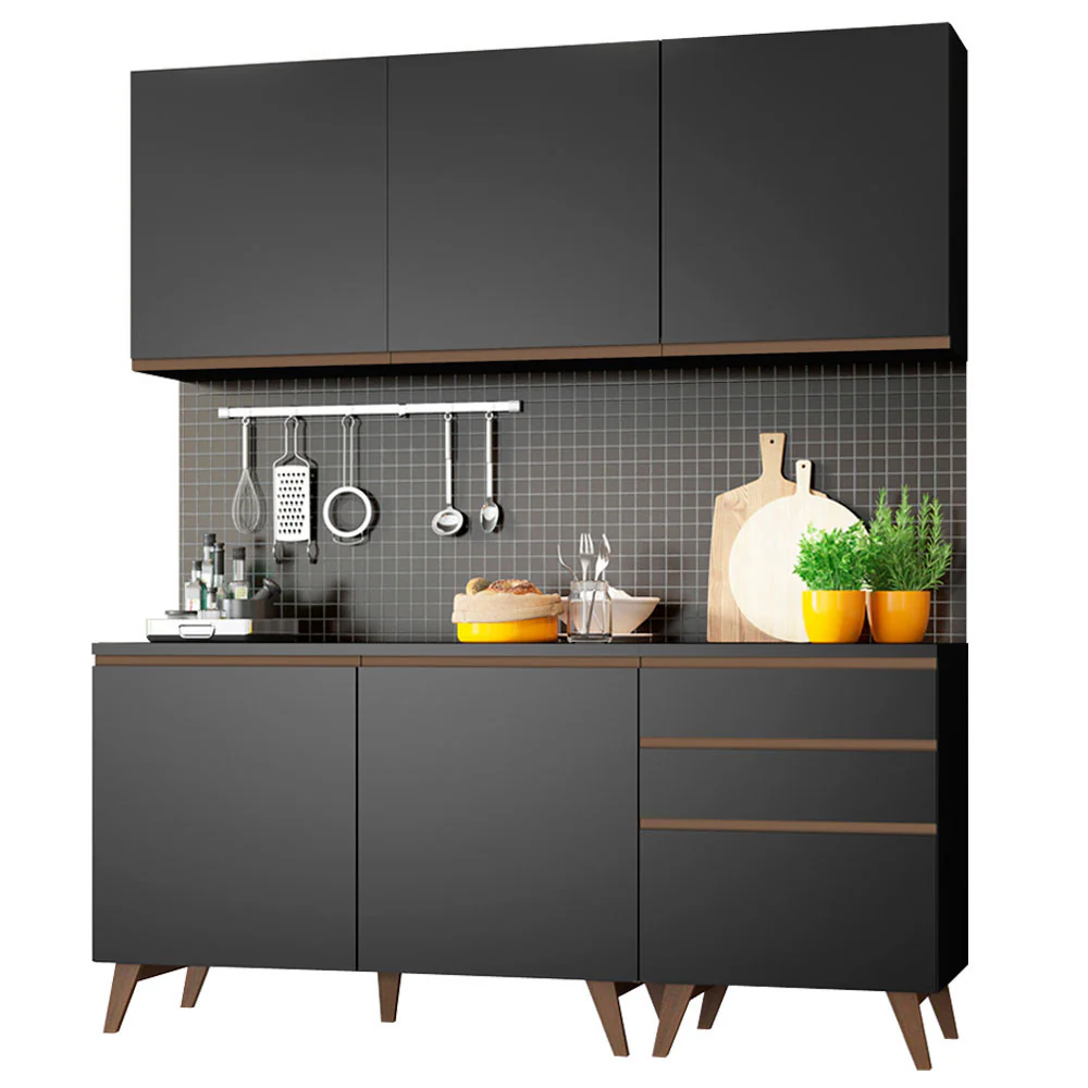 Cocina Compacta 180cm Reims Negro 80 - Image 3