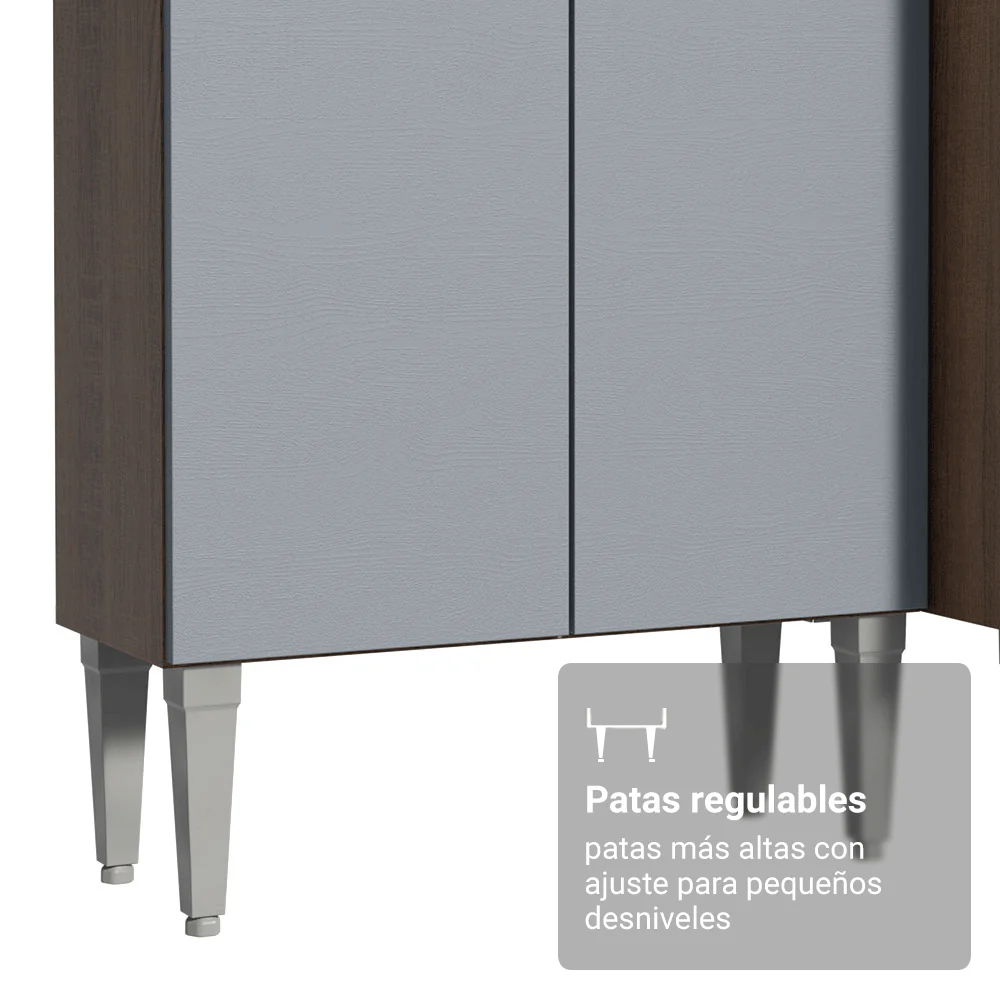Cocina Compacta 197 cm Emilly Marrón/Gris 01 - Image 7