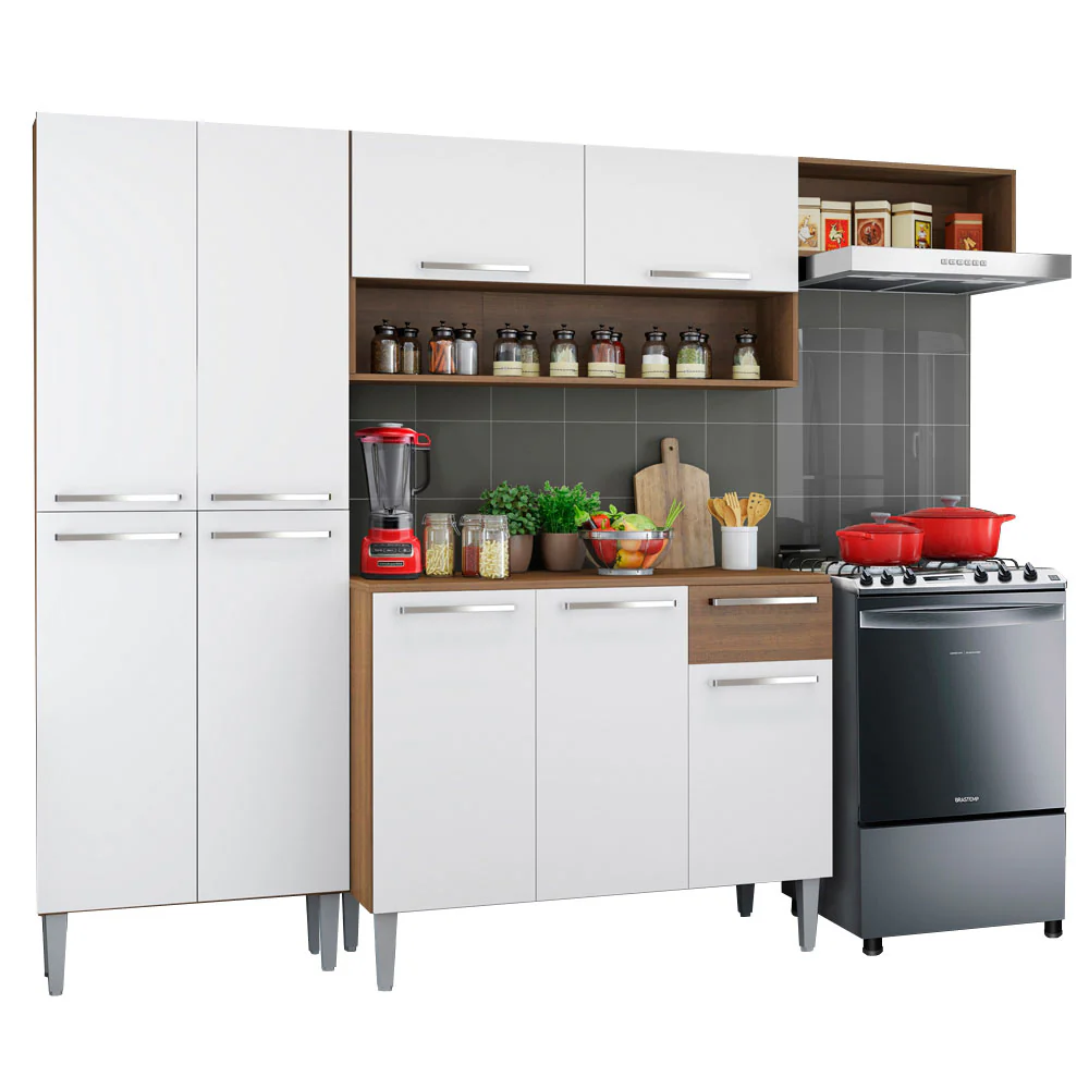 Cocina Compacta 229cm Marrón/Blanco Emilly Top - Image 3