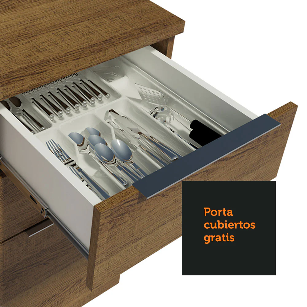 Cocina Compacta 240 cm Marrón Stella Madesa 01 - Image 8