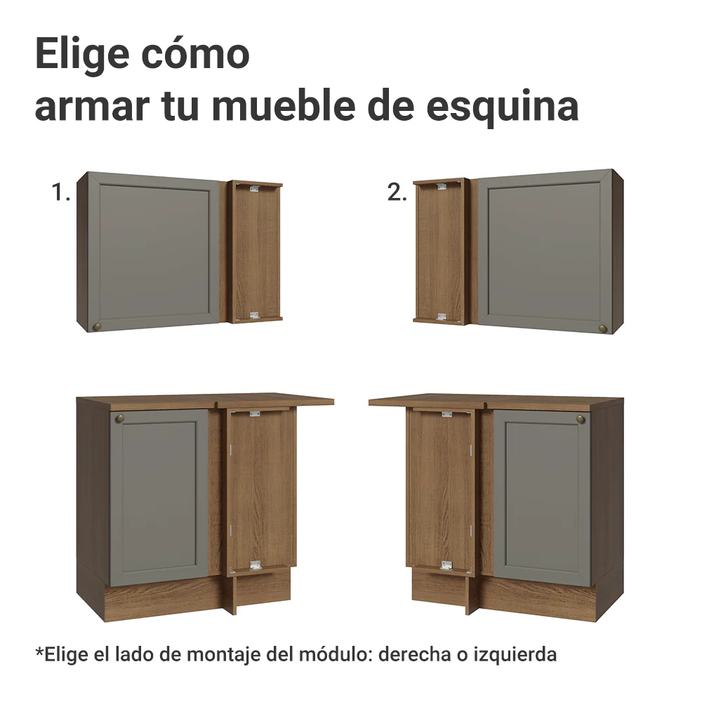 Cocina Esquinera 399 cm Vik Marrón/Gris 01 - Image 8