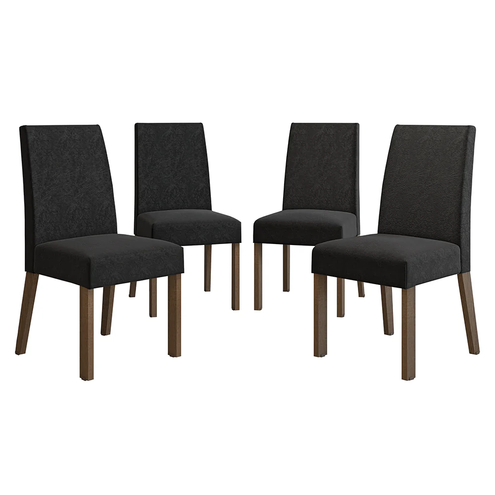 Combo 4 Sillas de comedor 4255 Marrón/Oxford Madesa - Image 7